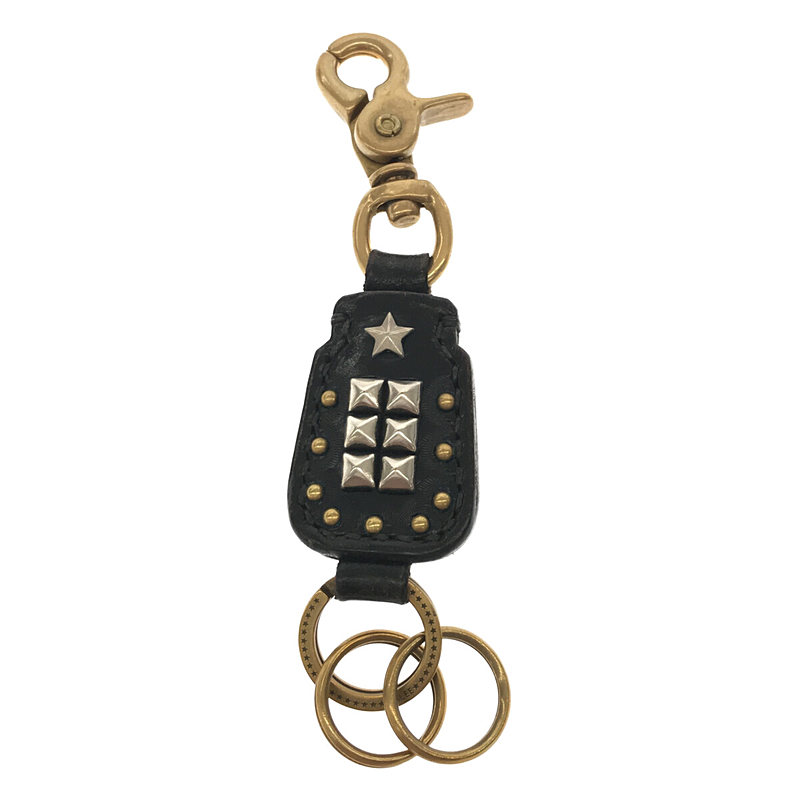 CALEE (キャリー) Studs leather key ring - 小物