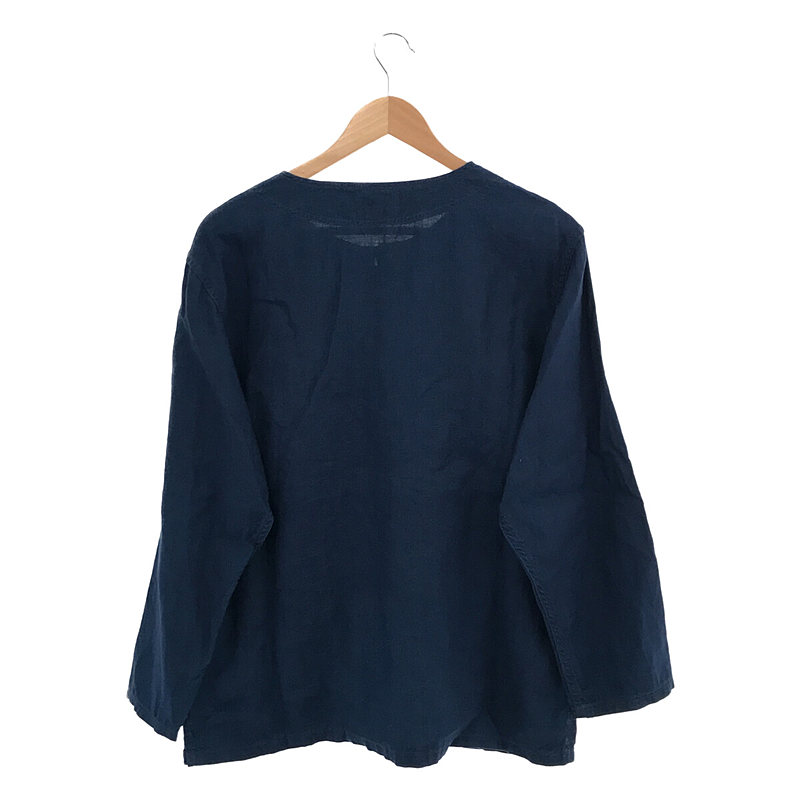 orslow / オアスロウ INDIGO LINEN PULLOVER SHIRT UNISEX インディゴ リネン ノーカラープルオーバー シャツ