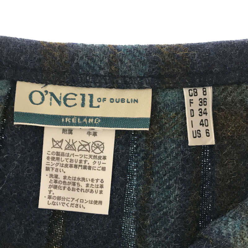 O'NEIL OF DUBLIN / オニールオブダブリン キルト タックプリーツ 巻きスカート アイルランド製