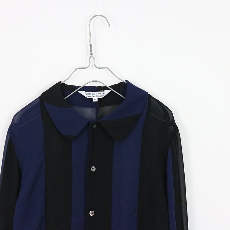 COMME des GARCONS COMME des GARCONS / コムコム 切替ストライプシアーブラウス