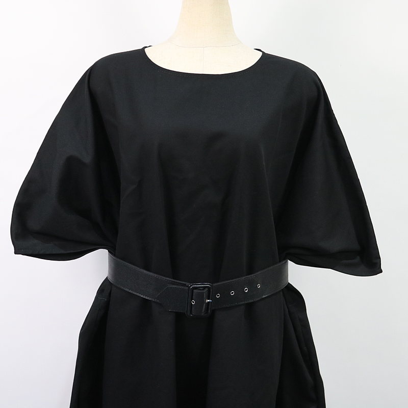 MM6 Maison Margiela / エムエムシックス メゾンマルジェラ Belted gabardine dress コットン ビッグシルエット バックリボンデザイン ワンピース