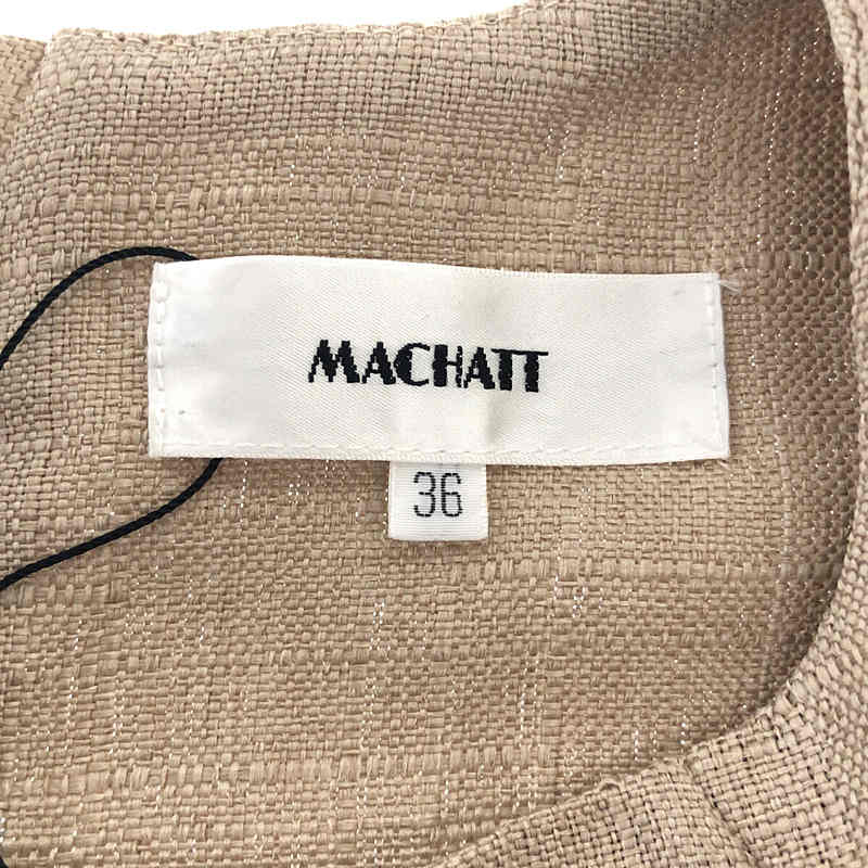 MACHATT / マチャット スリット ノースリーブ チュニック ワンピース