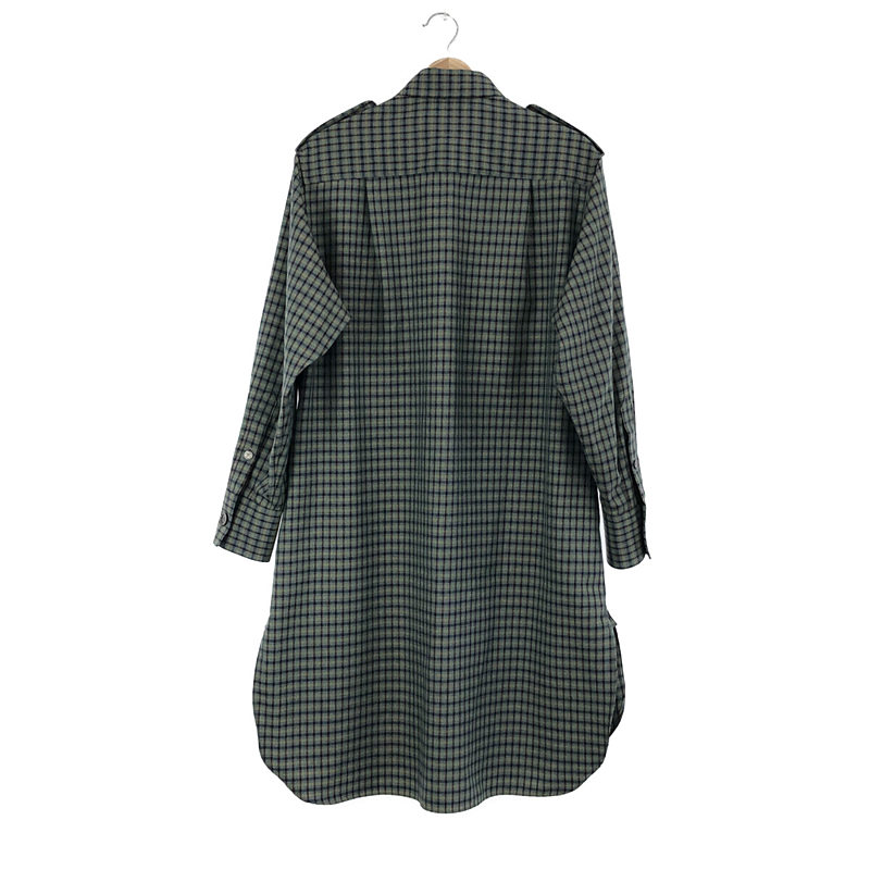 beautiful people / ビューティフルピープル shepherd check big shirt チェック ロングシャツ ワンピース