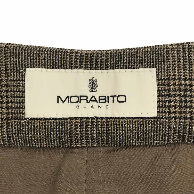 MORABITO / モラビト グレンチェック タック ワイドパンツ