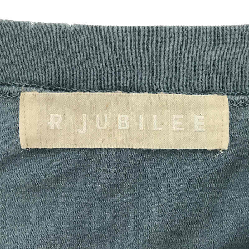 R JUBILEE / アールジュビリー Roll UP Over Tee / ダメージ加工 ロールアップ オーバーTシャツ