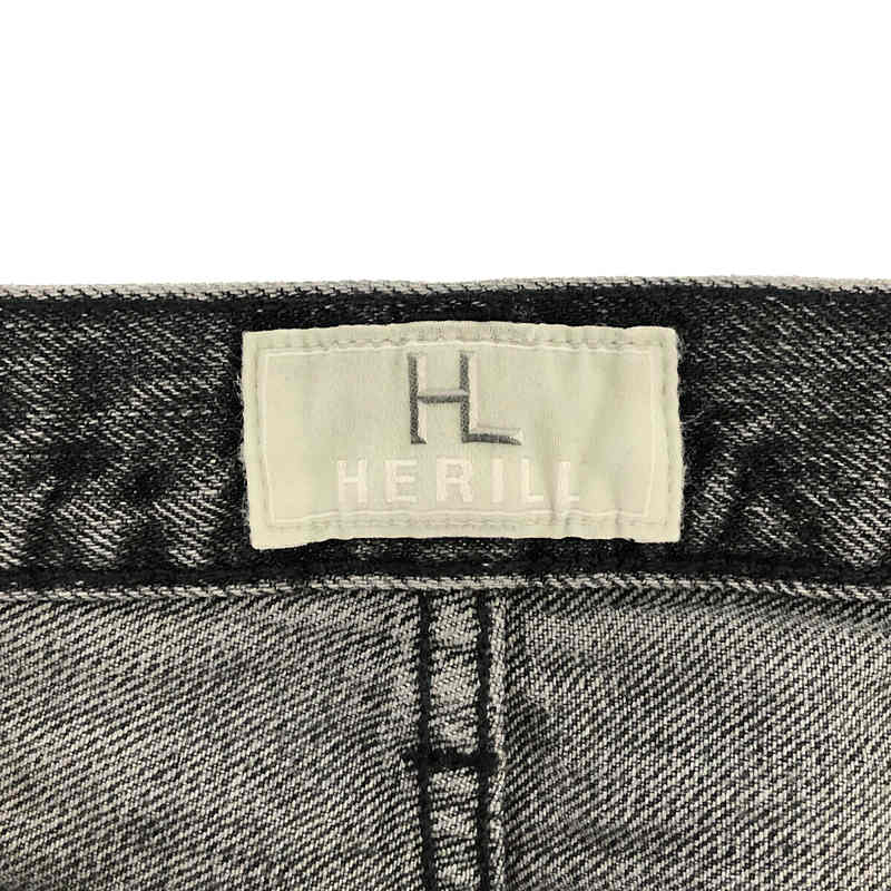 HERILL / ヘリル HL Denim 4PK / タック ブラックデニムパンツ