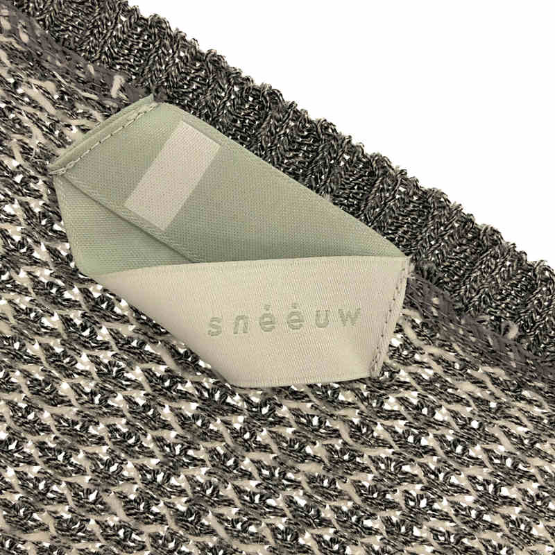 sneeuw / スニュウ リネン 切替 半袖ニット