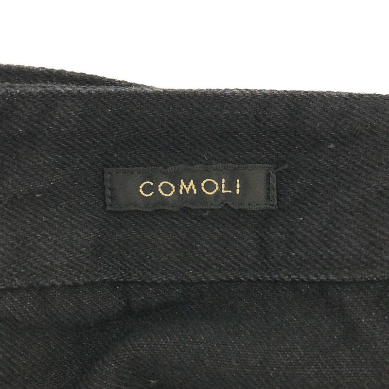 COMOLI / コモリ ブラックデニム ベルテッドパンツ / W03-03001