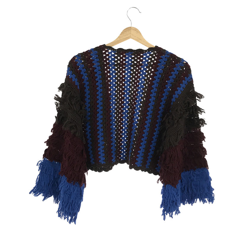 LEINWANDE / ラインヴァンド フリンジ ニット クロシェ