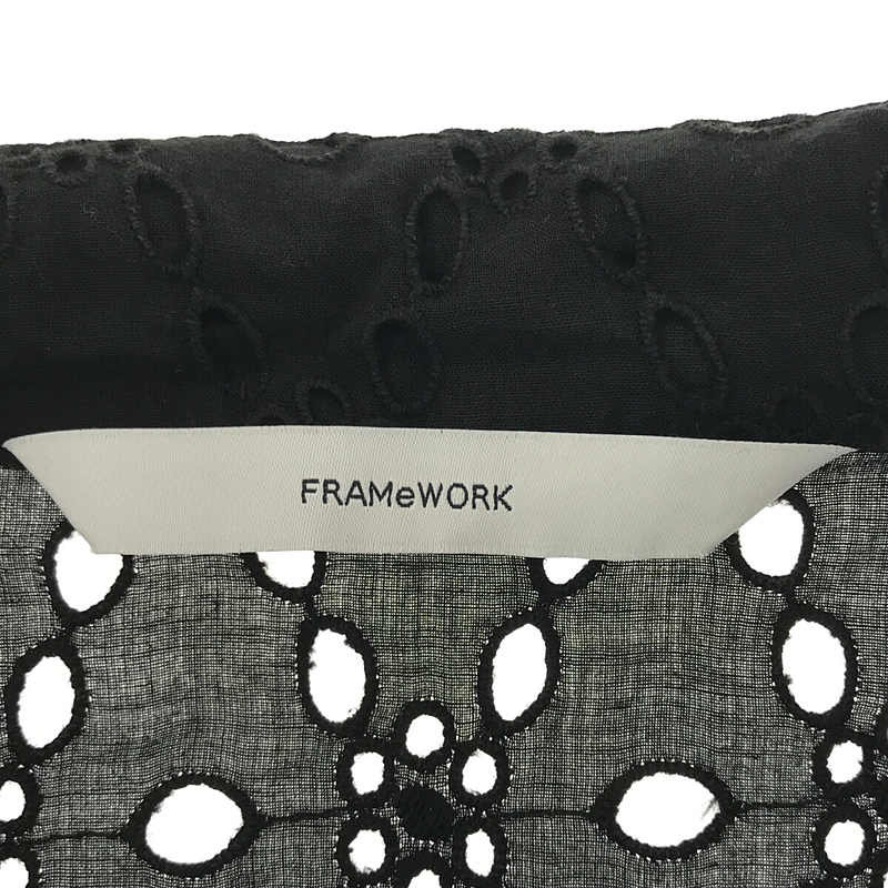Framework / フレームワーク カットワーク刺繍 半袖シャツ