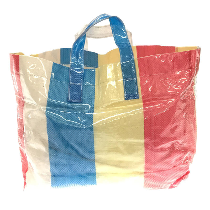 PVC BAG PRINT フロントロゴ クリア ビニール トート バッグ