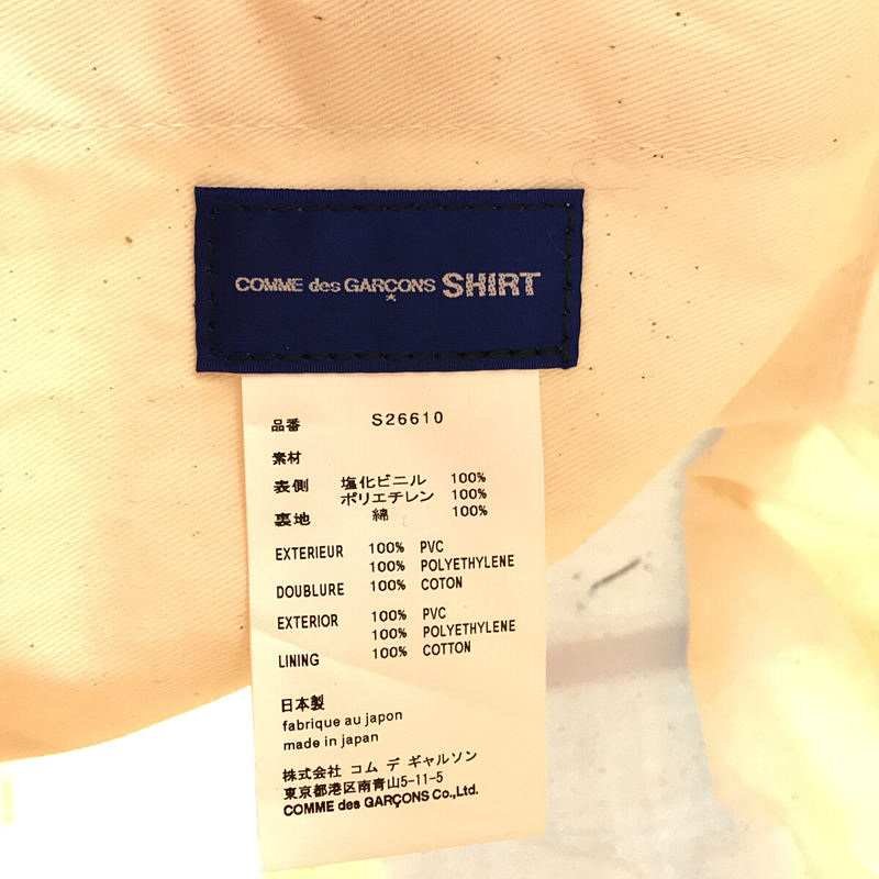COMME des GARCONS SHIRT / コムデギャルソンシャツ PVC BAG PRINT フロントロゴ クリア ビニール トート バッグ