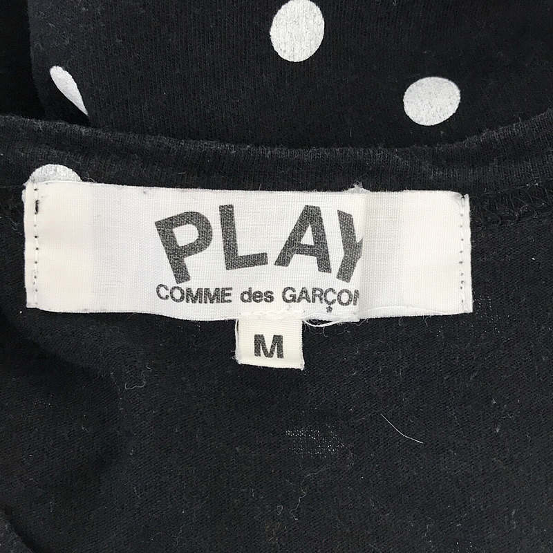 PLAY COMME des GARCONS / プレイコムデギャルソン ハートワッペン ポルカドット カットソー 長袖Tシャツ