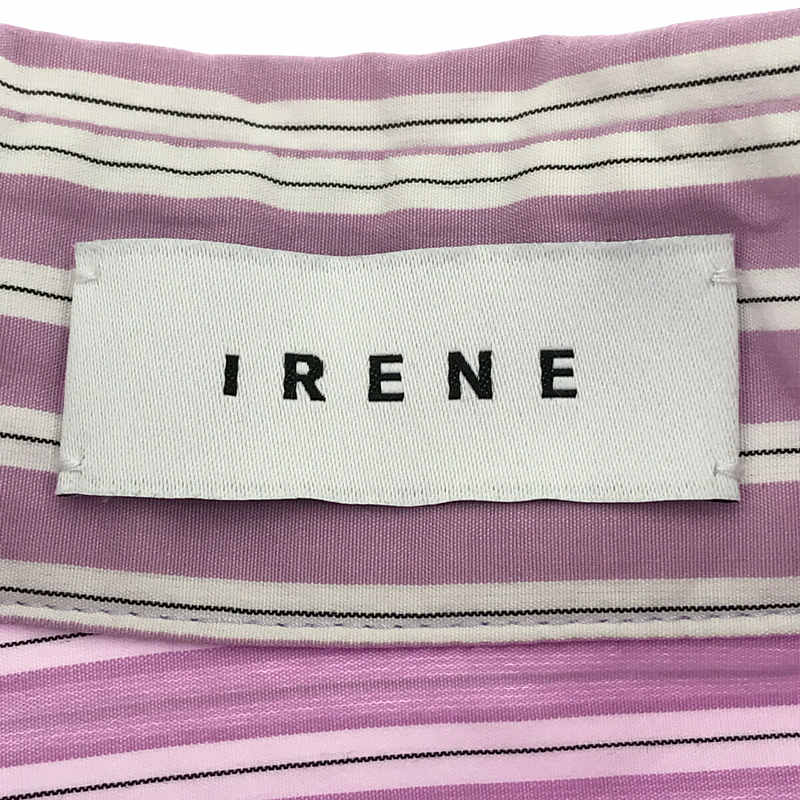 アイレネ  ロールアップスリーブ  バギー ストライプ シャツ  IRENE