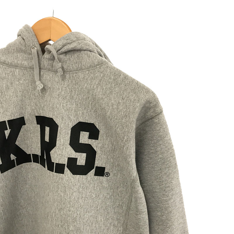 K.R.S. Hooded Sweatshirt Grey 肉厚 ヘヴィーウェイトフロントロゴ プルオーバー スウェット パーカー  フーディーSUPREME / シュプリーム