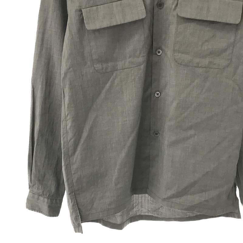 Riprap / リップラップ SEMI OPEN COLLAR SHIRT シルク混 ウール セミ オープンカラー シャツ 開襟