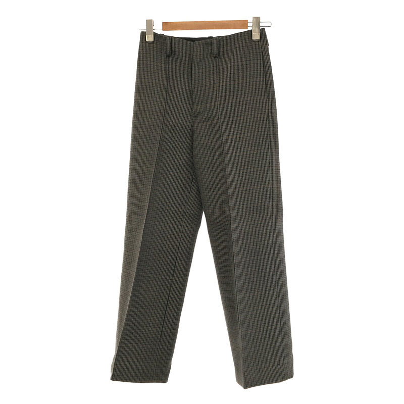 auralee double face Check wide pants - カジュアルパンツ