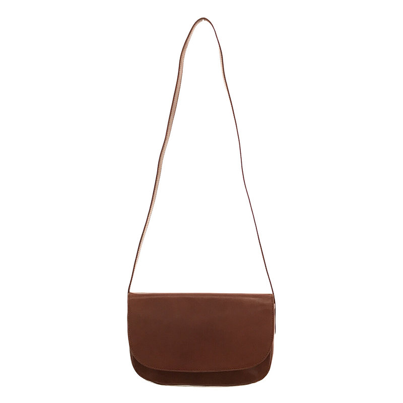 Beautiful tanned leather shoulder bag レザー ショルダー バッグ 箱有