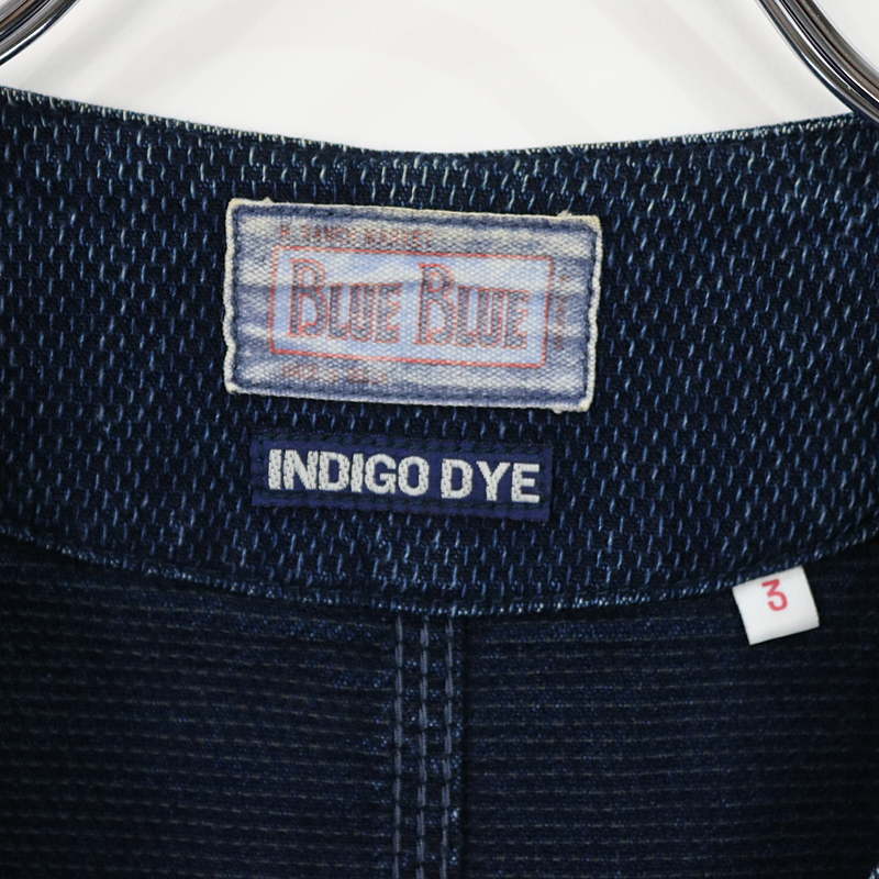 BLUE BLUE / ブルーブルー INDIGO DYE ノーカラージャケット