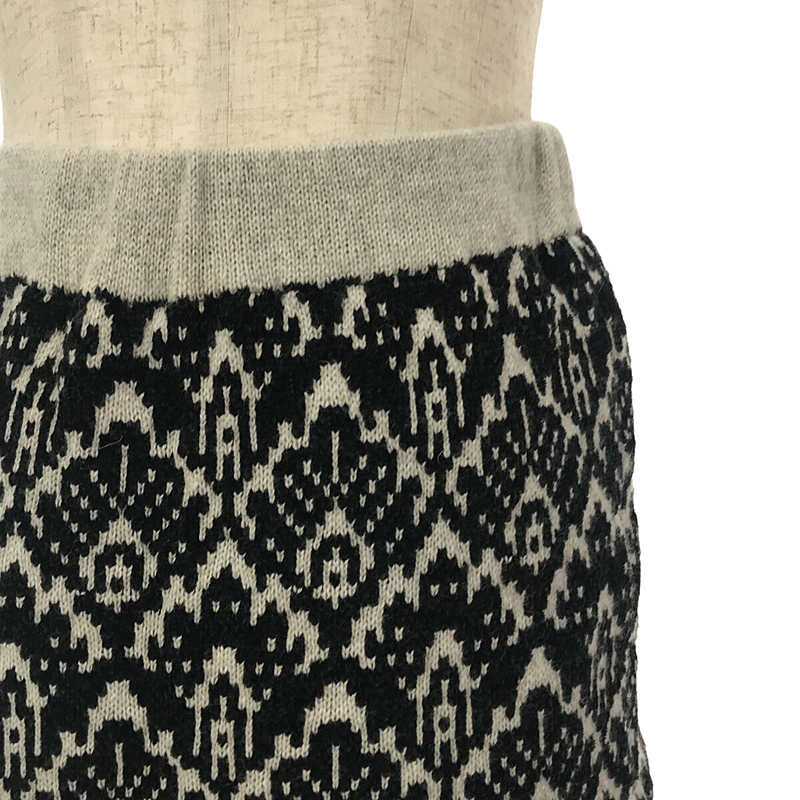 YUKI SHIMANE / ユキシマネ jacquard knit skirt / ジャガード ニット レイヤードスカート