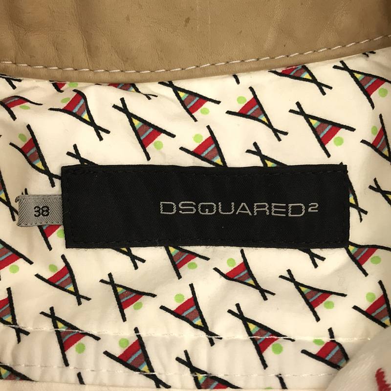 DSQUARED2 / ディースクエアード レザー切替 刺しゅう デニムジャケット