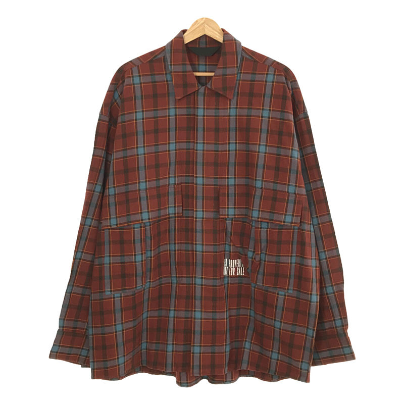 ESSAY / エッセイ OVERSIZED OPEN COLLAR SHIRT チェック オーバーサイズ オープンカラーシャツ