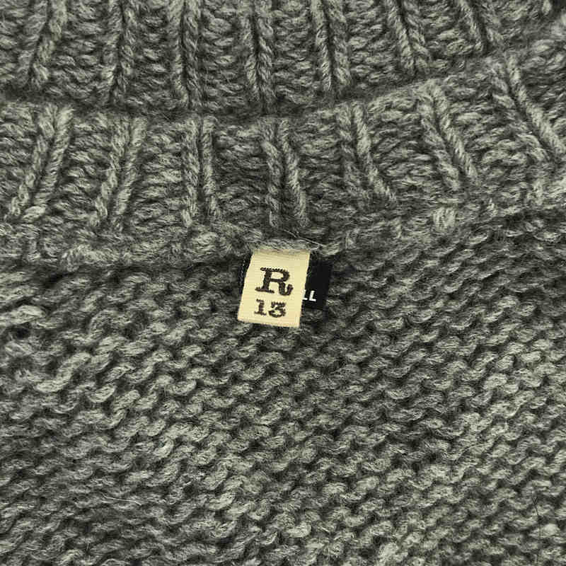 R13 / アールサーティーン RIPPED RIB SWEATER カシミヤ ダメージ加工 クルーネックニット