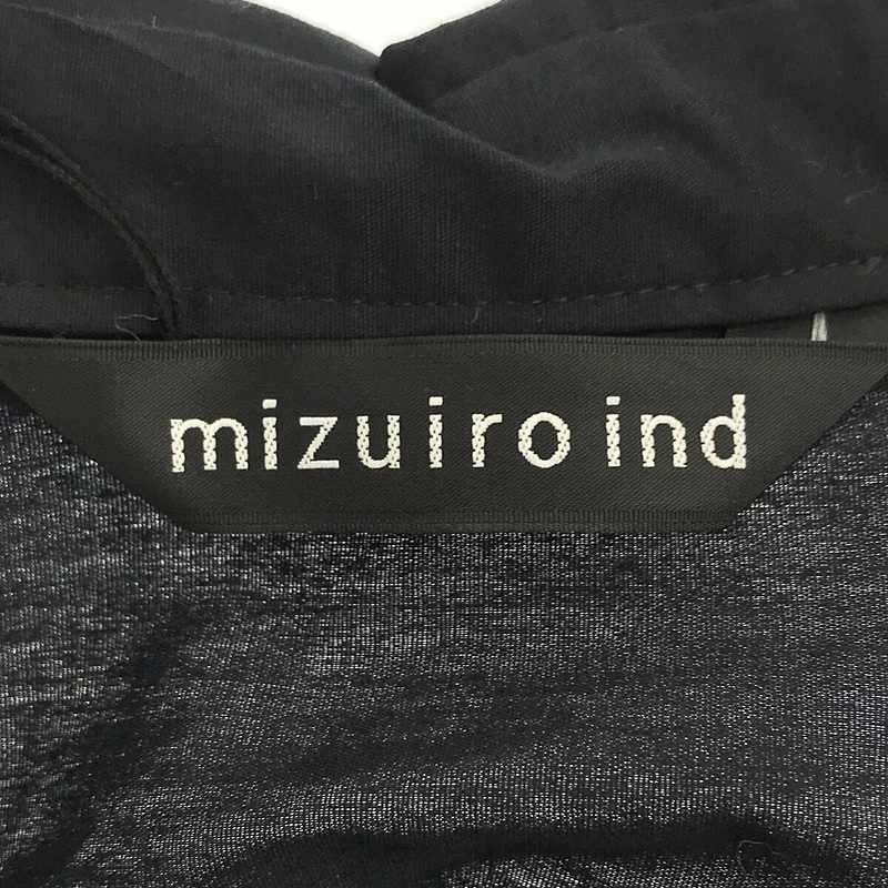 mizuiroind / ミズイロインド ラウンドカラーフロントフライギャザーワンピース