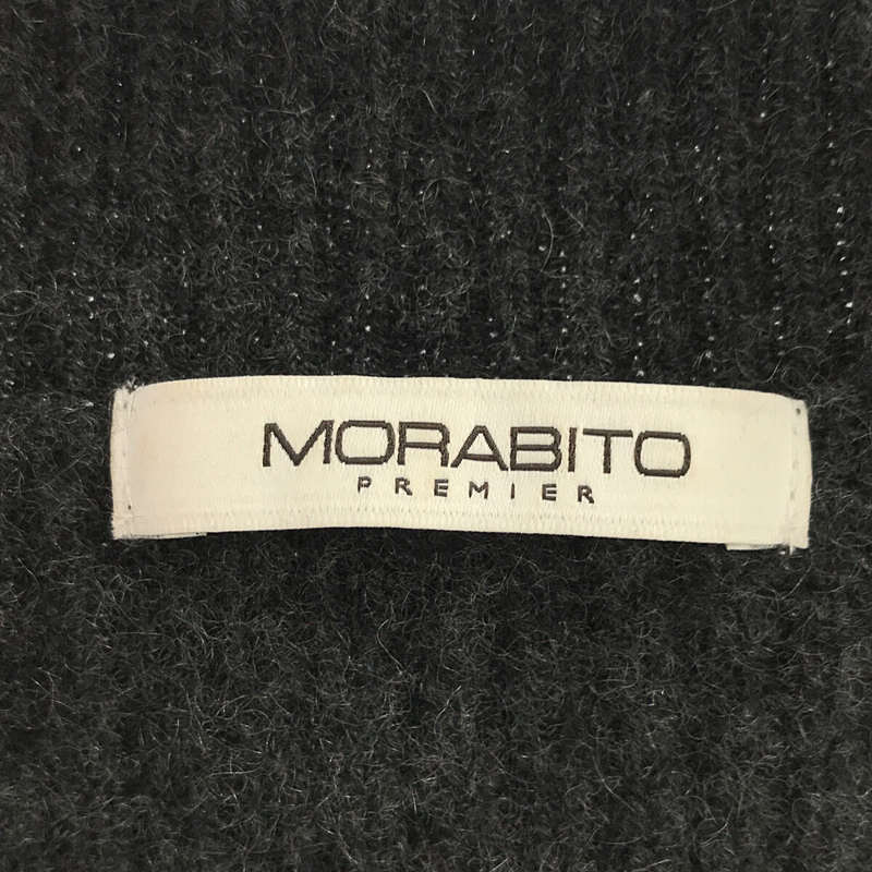 MORABITO / モラビト カシミヤ 畦編み 変形 クルーネック ニット