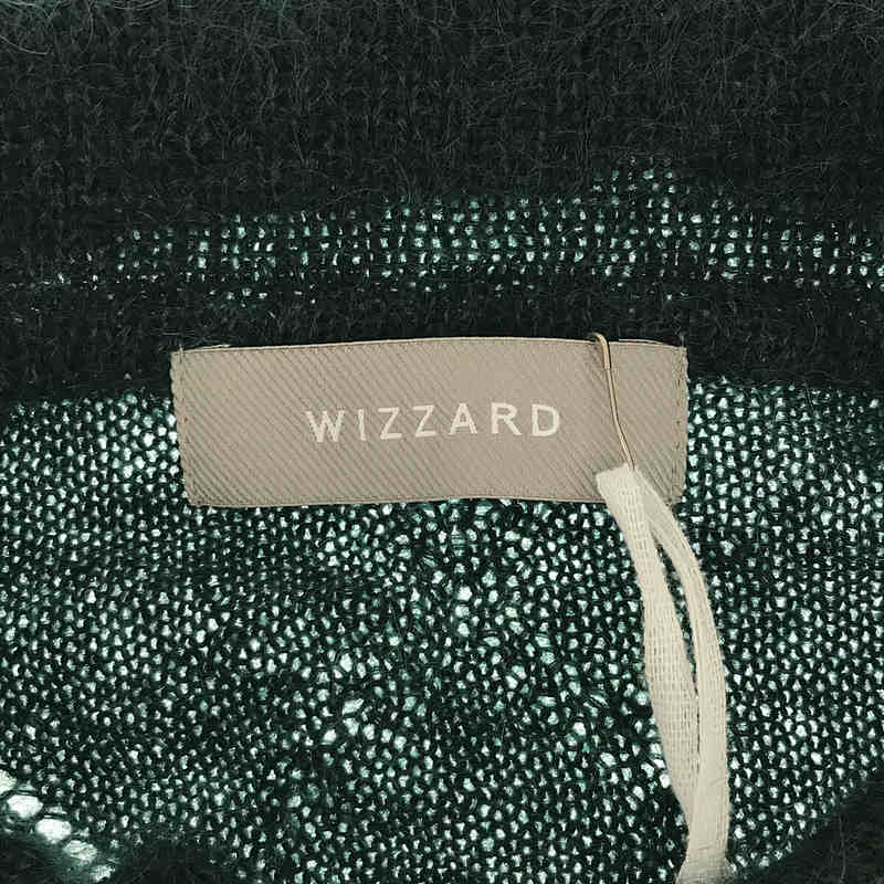 WIZZARD / ウィザード MOHAIR MESH ARGYLE KNIT POLO モヘア アーガイル カーディガン