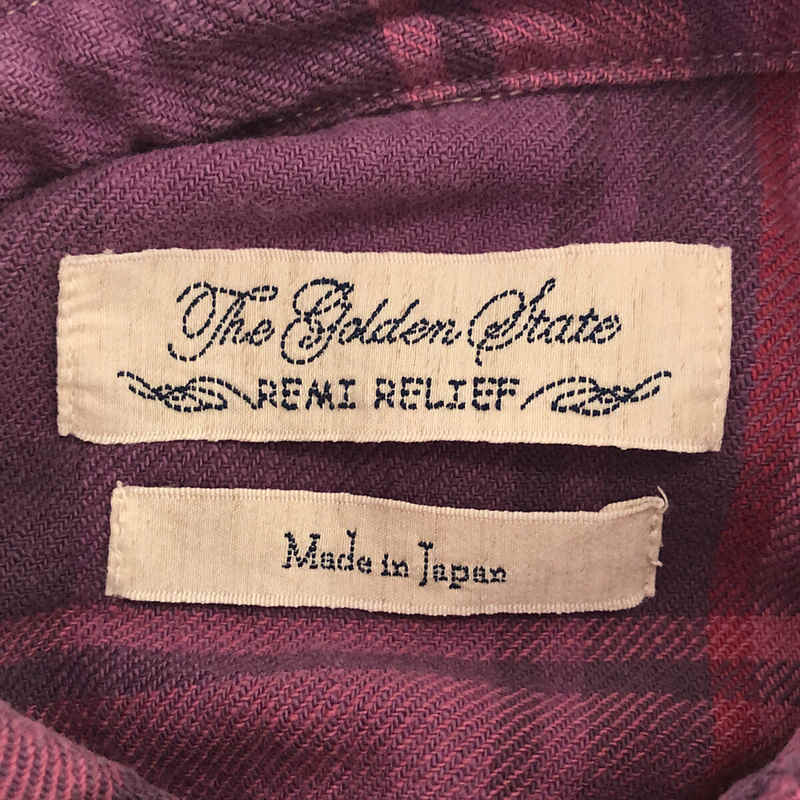 REMI RELIEF / レミレリーフ アパルトモン取扱 Check Shirt