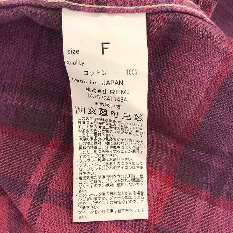 REMI RELIEF / レミレリーフ アパルトモン取扱 Check Shirt