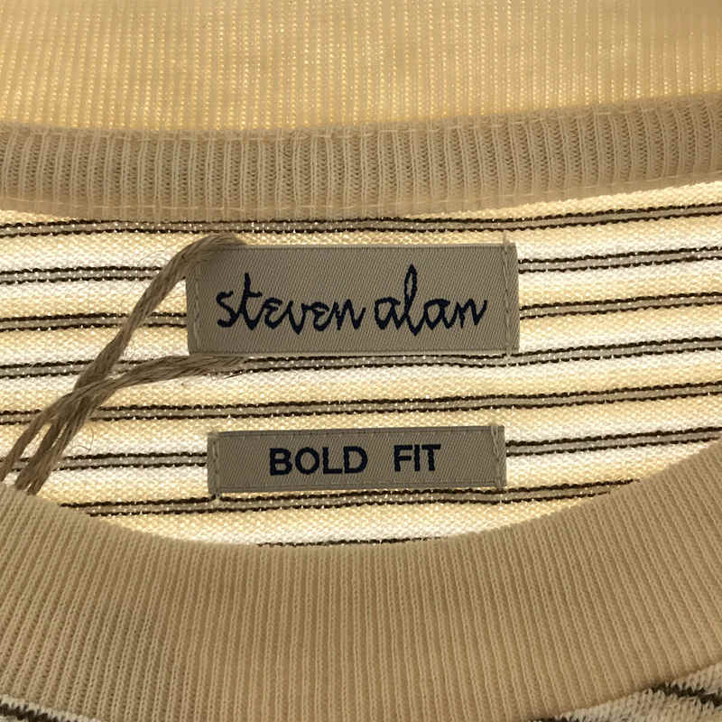 steven alan / スティーブンアラン BOLD FIT ハイツイストコットン ボーダーTシャツ