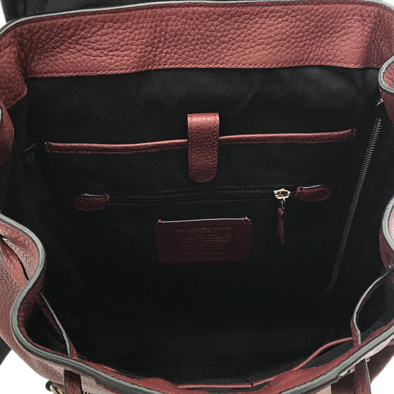 COACH / コーチ 59039 マンハッタン スエード切替 レザーバックパック リュック / 裏地総柄