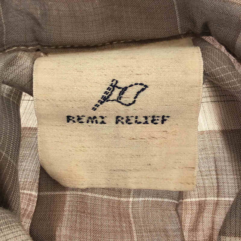 REMI RELIEF / レミレリーフ アパルトモン別注 CHECK 2WAY SHIRT