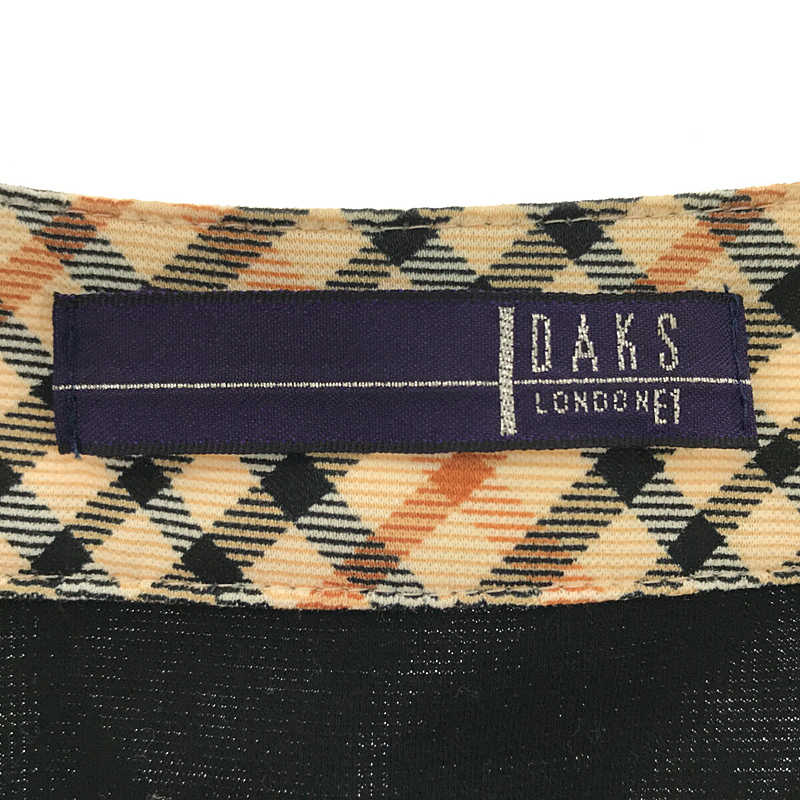 DAKS / ダックス ラウンドネック チェック ワンピース