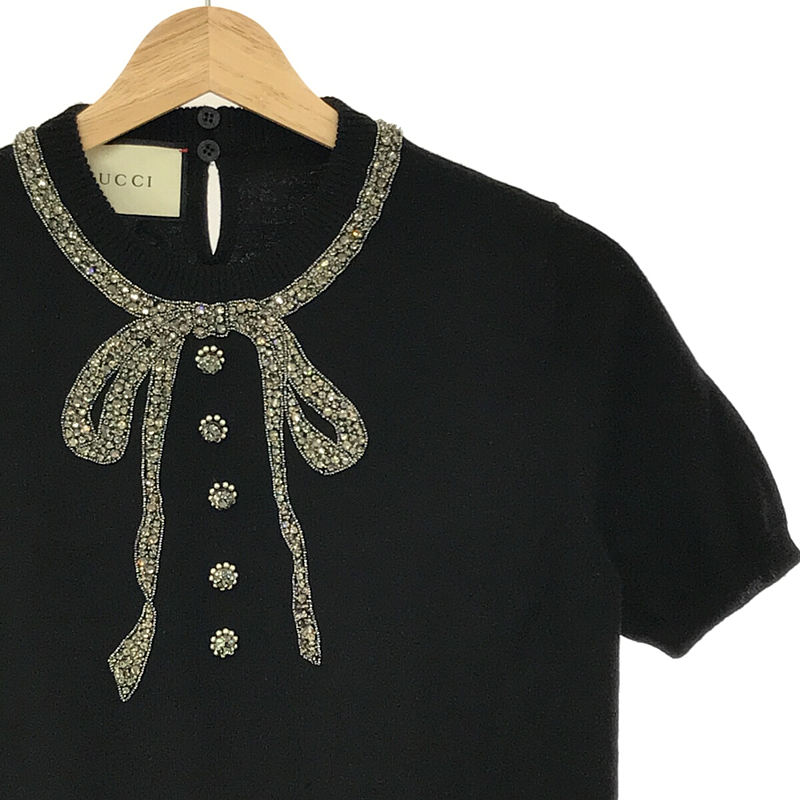 GUCCI / グッチ ラウンドネック リボン ニット