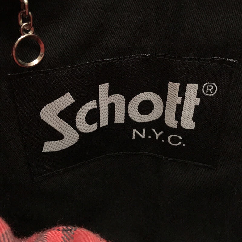 SCHOTT / ショット パデット レザー バナナ ショルダーバッグ