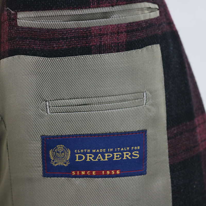 その他 DRAPERS カシミヤ混チェックテーラードジャケット