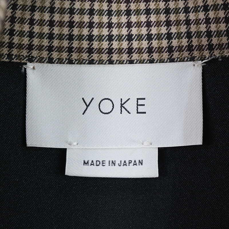 YOKE / ヨーク FIVE COLORS PLAID WOOL CUT-OFF DRIZZLER JACKET チェック柄　ジップアップジャケット