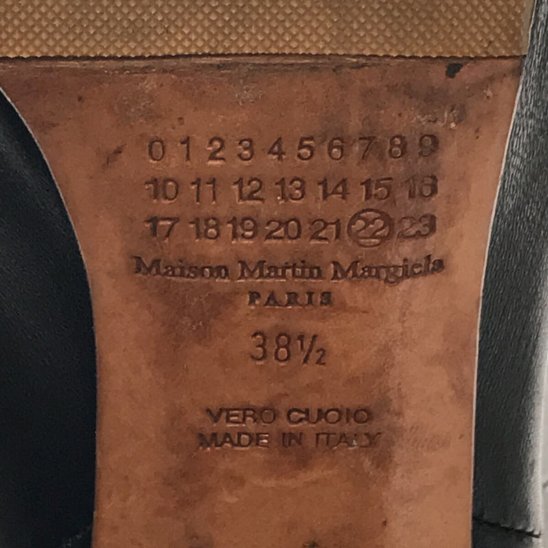 Maison Martin Margiela / メゾンマルタンマルジェラ S58WU0030 ウッドソール チャンキーヒール レザー ブーツ 保存袋・箱有