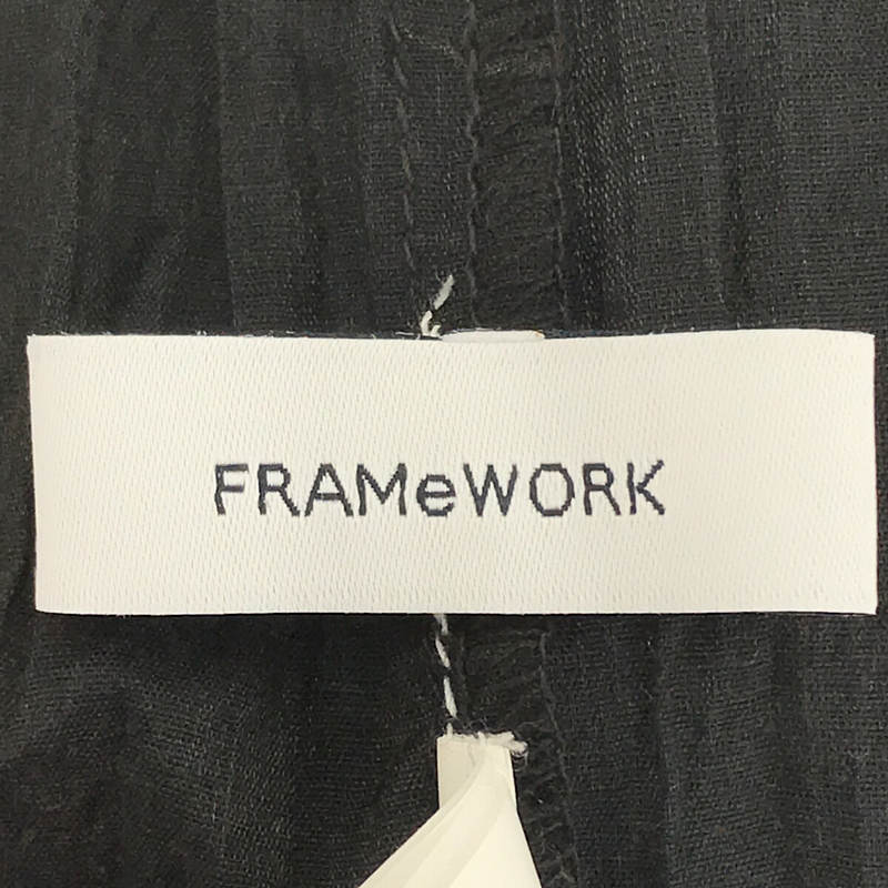 Framework / フレームワーク コットン ナイロン シワ加工 ラップ エプロン スカート