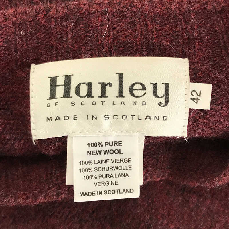 Harley Of Scotland / ハーレーオブスコットランド スコットランド製 ウール クルーネック ニット セーター