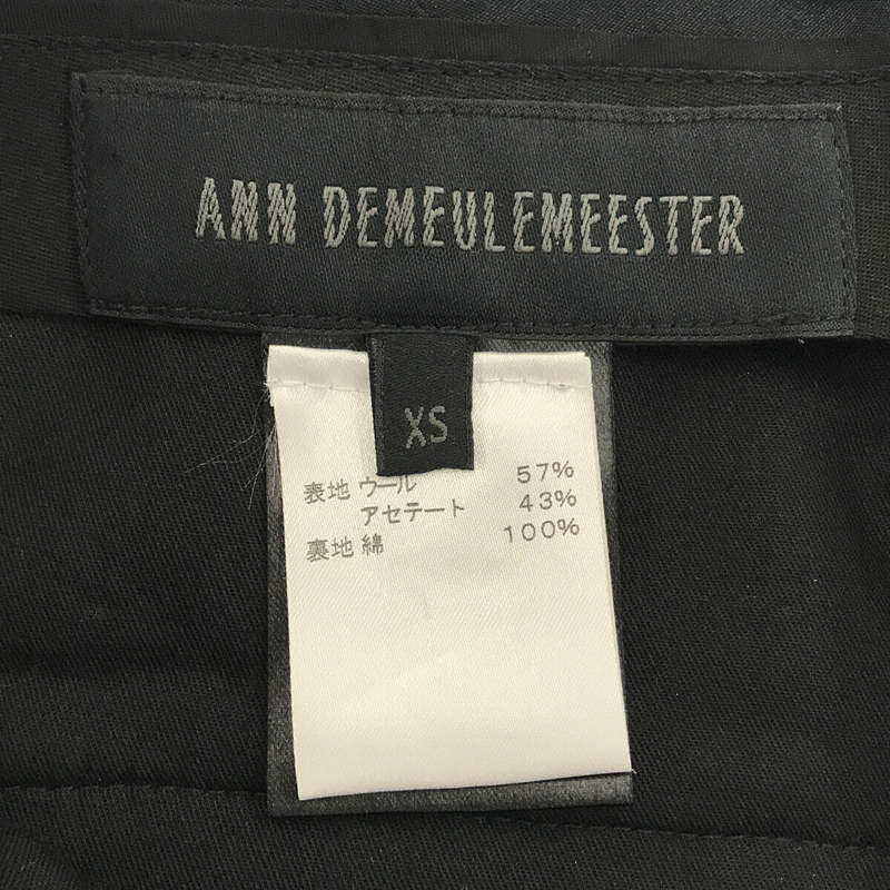 ANN DEMEULEMEESTER / アンドゥムルメステール ポルトガル製 ウール タック テーパード ワイド スラックス パンツ