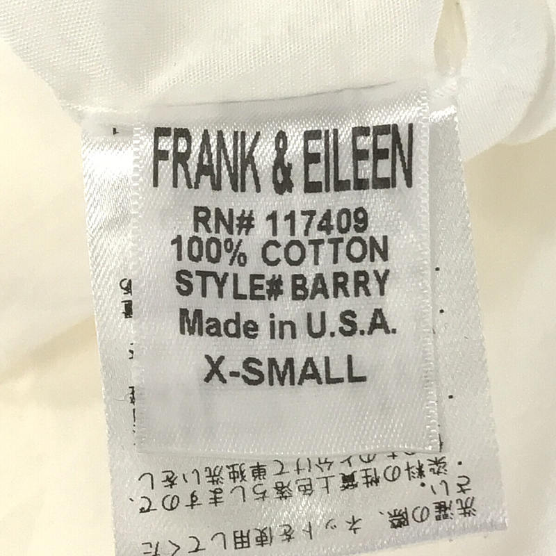 Frank&Eileen / フランクアンドアイリーン BARRY ハート刺繍シワ加工スキッパーシャツ