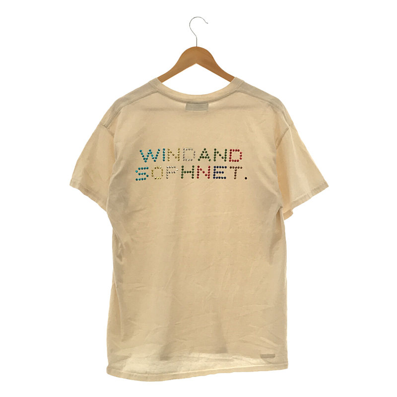 SOPHNET. / ソフネット WDS RHINESTONE SEA TEE ロゴラインストーン装飾Tシャツ