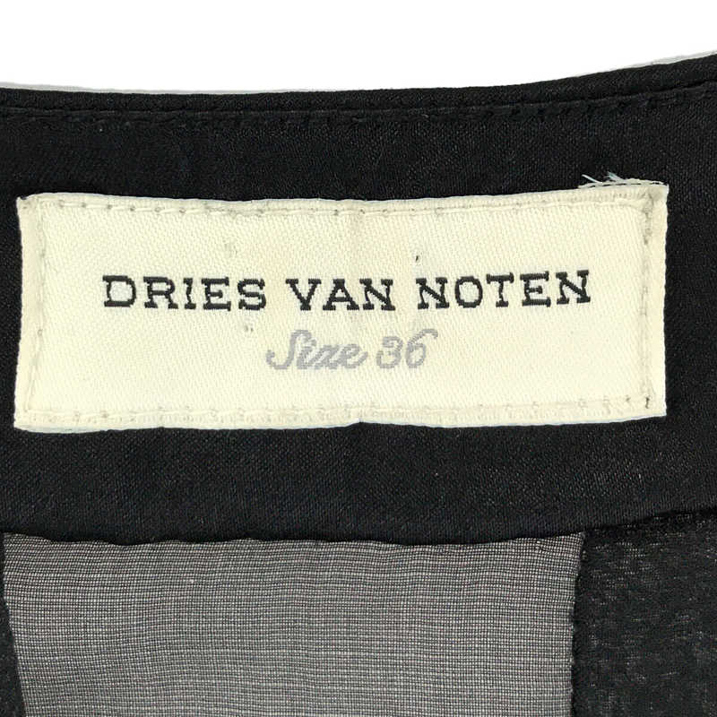 DRIES VAN NOTEN / ドリスヴァンノッテン シルクVネック半袖ブラウス