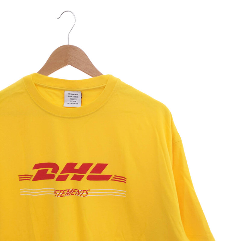 VETEMENTS ヴェトモン 18SS DHL再構築切替え半袖Tシャツ WSS18DHL1 マルチ