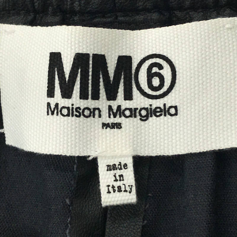 MM6 Maison Margiela / エムエムシックス メゾンマルジェラ フェイクレザークロップドカットオフパンツ