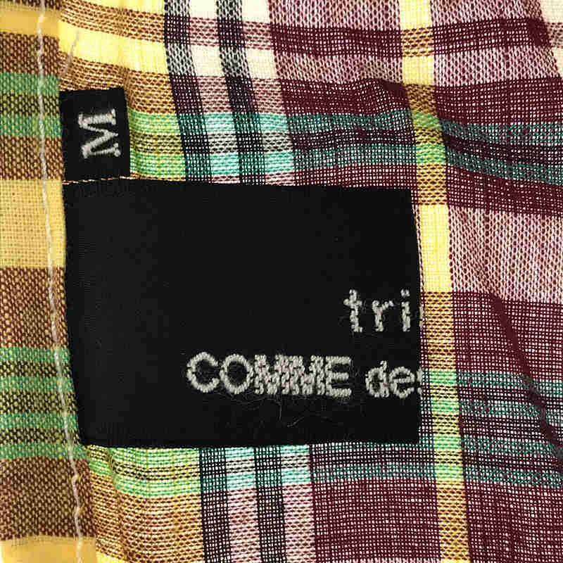 tricot COMME des GARCONS / トリココムデギャルソン コットンチェックドルマンブラウスシャツ